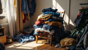Das Stapeln von Kleidung auf einem Stuhl wird mit diesem Persönlichkeitstyp verbunden